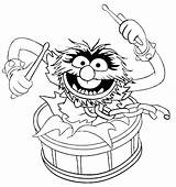 Muppet Muppets Coloring Animal Pages Drawing Show Printable Babies Christmas Drum Drumming Carol Drums Kids Wanted Most Sheets Color Colouring sketch template