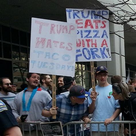 protest signs  donald trumps rally  buffalo nsfw pictures