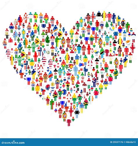 love concept heart   people stock vector image