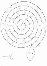 Snake Spiral sketch template