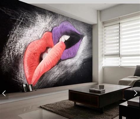 3d Stereo Sex Lips Photo Wallpaper Wall Mural For Living
