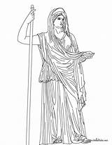 Hera Deusa Olimpo Goddess Rainha Grega Hellokids Matron sketch template
