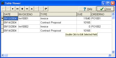 invoice table viewer