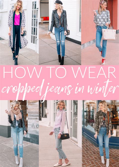 wear cropped jeans  winter straight  style