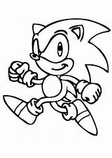 Coloring Hedgehog Pages Classic Old Simple Sonic Color Print sketch template