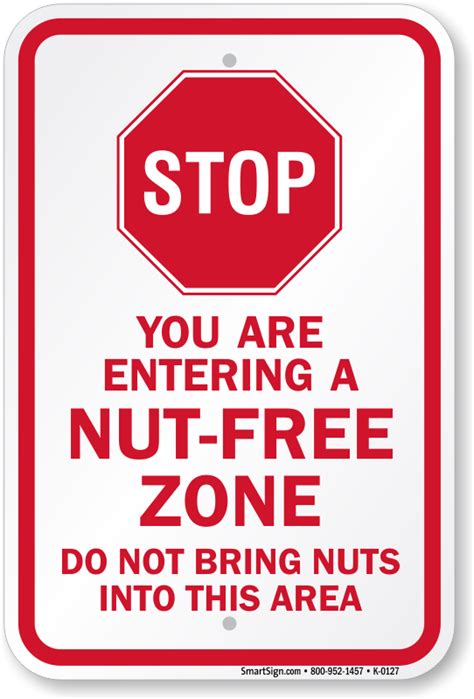 stop nut  zone   bring nuts   area sign sku
