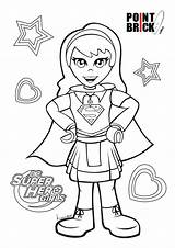 Pages Colorare Pointbrick Superheroes Ics Coloriage Heros Supergirl Elegante Gratuitamente sketch template