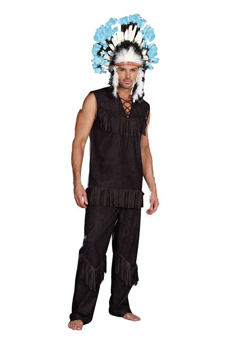 New Music Legs 76623 Men S Indian Chief Costume Ebay