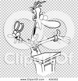 Clip Auctioneer Loud Outline Illustration Cartoon Rf Royalty Toonaday sketch template