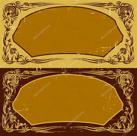 vintage horizontal frames stock vector  luneelena