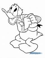 Donald Daisy Duck Coloring Pages Nervous Disney Disneyclips Funstuff sketch template