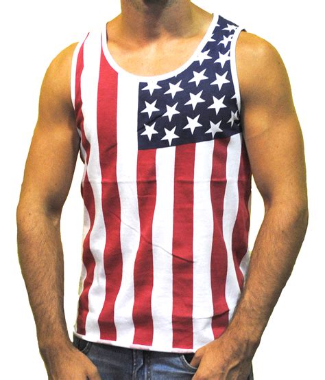 licensed mart men s american flag stripes and stars tank top shirt ebay