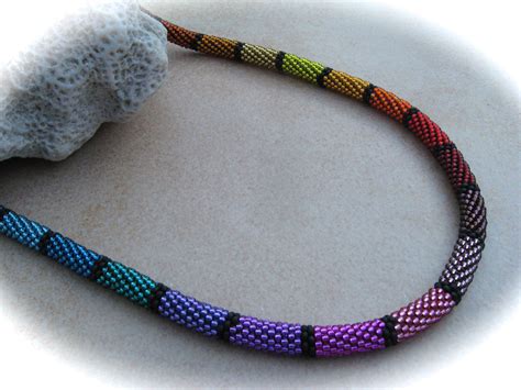 colorful crochet chain  cm long colorful chain crocheted etsy