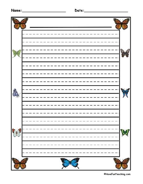 butterfly writing paper lesson plan    grade lesson planet