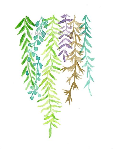 art print abstract ferns abstract fern  thejoyofcolor  etsy