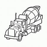 Coloring Cement Mixer Wuppsy sketch template