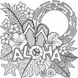 Aloha Toucan Hawaii Kolorowanka Foglie Colorare Adulti Tropicali Tucano Fra Miscellaneous St4 Coloringonly Wydruku sketch template