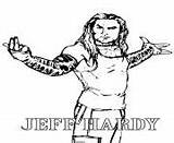 Coloring Pages Jeff Wwe Hardy Wrestler Online Color Printable Info sketch template