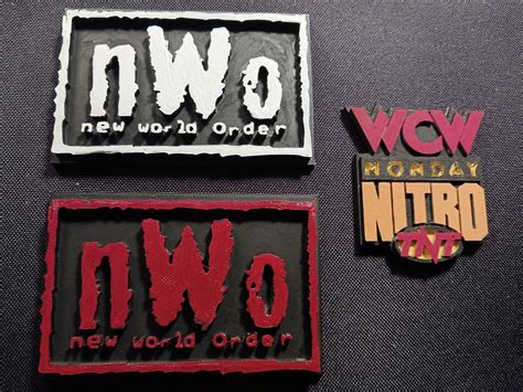 nwo wcw monday nitro  printed logos set   etsy canada