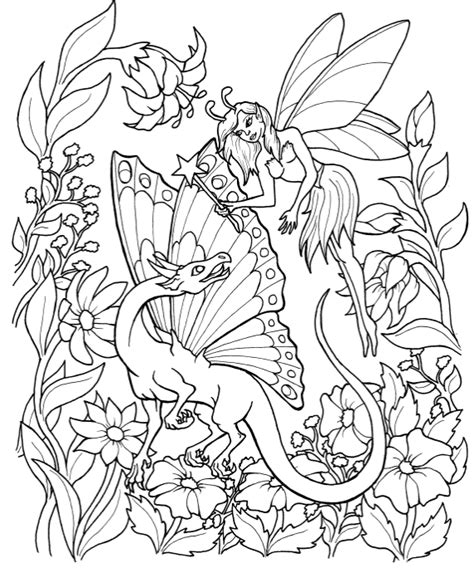 fantastical fairies coloring book dragon coloring page fairy coloring