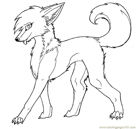 coloring page  anime wolves quality coloring page coloring home