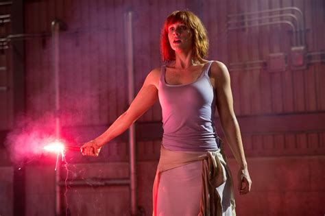 Bryce Dallas Howard As Claire Dearing Holding Flare Jurassic World