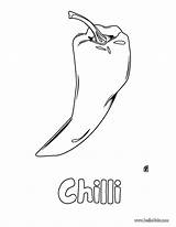 Coloring Chilli Chili Pepper Pages Color Drawing Vegetable Hellokids Kids Print Getdrawings Getcolorings Visit sketch template