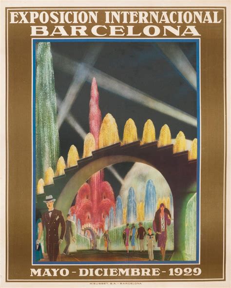 unknown exposicion internacional barcelona international exposition poster   stdibs