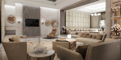 living room   luxurious villa  qatar interior designing