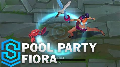 pool party fiora skin spotlight pre release league of legends youtube