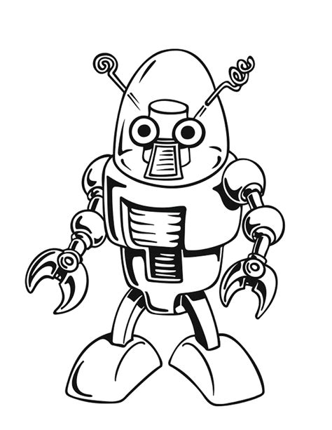 robot printable coloring pages
