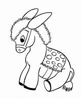 Donkey Coloring Cute Printable Library Clipart Farm Animal Girls Pages sketch template