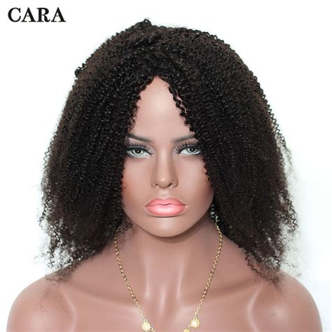 Afro Kinky Curly Wig Brazilian Hair Human Hair Wigs Natural Color