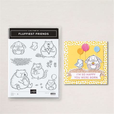 fluffiest friends stamp set  stampin