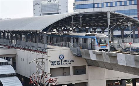 landt hyderabad metro rail resumes the suspended metro rail services