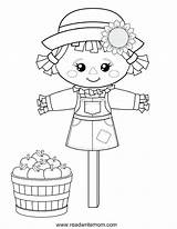 Scarecrow Coloring Pages Fall Girl Preschool Printable Cute Sheet Boy Print Color Kids Scarecrows Readwritemom Getdrawings Getcolorings Templates Template sketch template