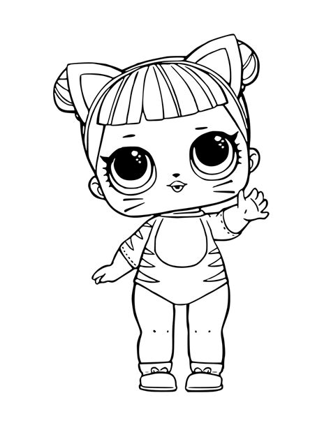 doll lol cat coloring pages