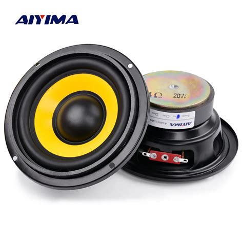 aiyima pcs   woofer audio speaker portable mini stereo speakers subwoofer full range car