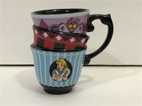 disney store alice in wonderland triple stacked ceramic