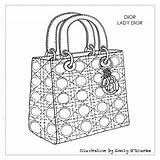 Handbags Borsa Bolsos Colouring Technische Accessoire Sac Tasche Borse Croqui Cartera Scegli Sacs Sketches Printable sketch template