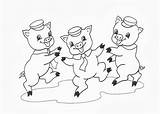 Coloring Three Pages Pigs Little Kids Books sketch template