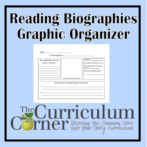 printable biography graphic organizer  printable templates
