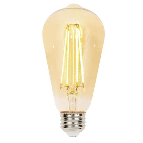 westinghouse lighting st  watt  watt equivalent medium base amber dimmable filament led lam