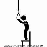 Suicidio Hombre Rope Chair Iconfinder sketch template