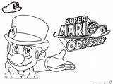 Mario Odyssey Coloring Super Pages Logo Printable Line Color Print Kids Getcolorings Getdrawings Adults Bettercoloring sketch template