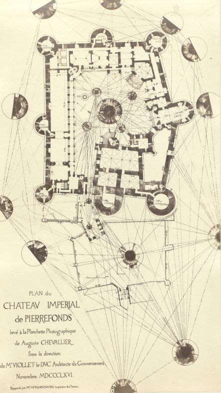 plan du chateau imperial de pierrefonds gallica pierrefonds architecture affiches de voyage