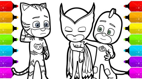 pj masks coloring pages easy