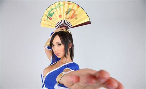 cosplay photo session of asian model with big boobs samurai s saber