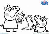 Pig Peppa Pages Colouring Bubakids Thousands Regards Through Cartoon sketch template