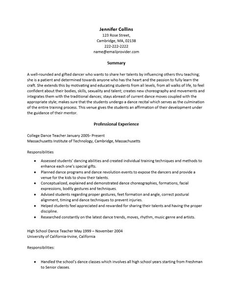 dancer resume yahoo image search results teacher resume teacher